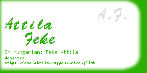 attila feke business card